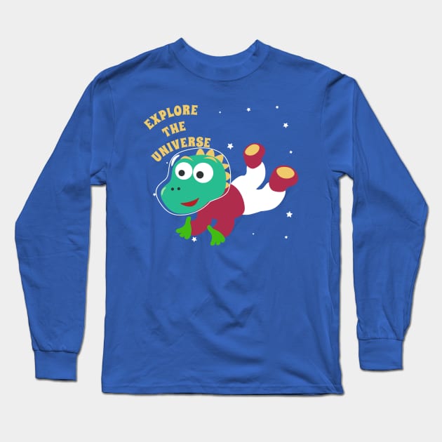 Cute dinosaur astronaut. Long Sleeve T-Shirt by KIDS APPAREL